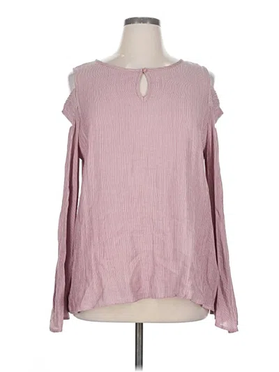 Pre-owned Pleione Long Sleeve Blouse In Pink