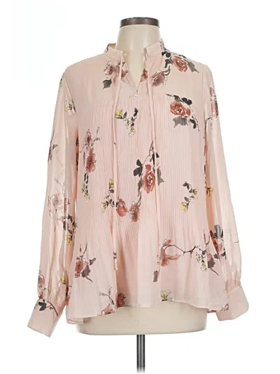 Pre-owned Pleione Long Sleeve Blouse In Pink