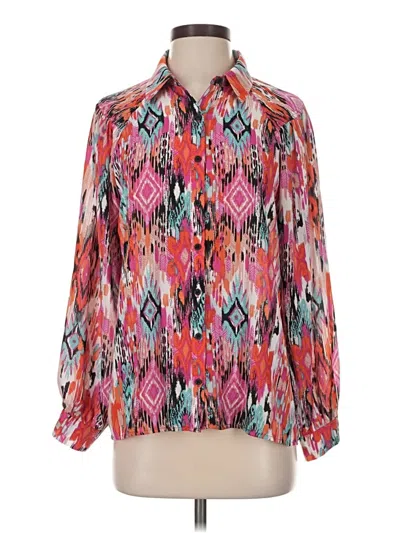 Pre-owned Pleione Long Sleeve Blouse In Pink