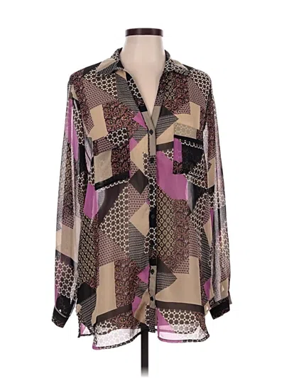 Pre-owned Pleione Long Sleeve Blouse In Purple