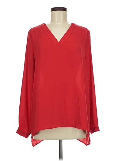 Pre-owned Pleione Long Sleeve Blouse In Red