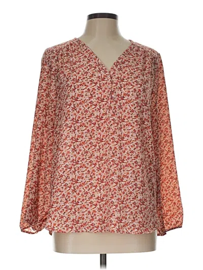 Pre-owned Pleione Long Sleeve Blouse In Red