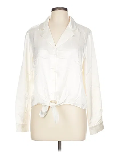 Pleione Long Sleeve Blouse In White