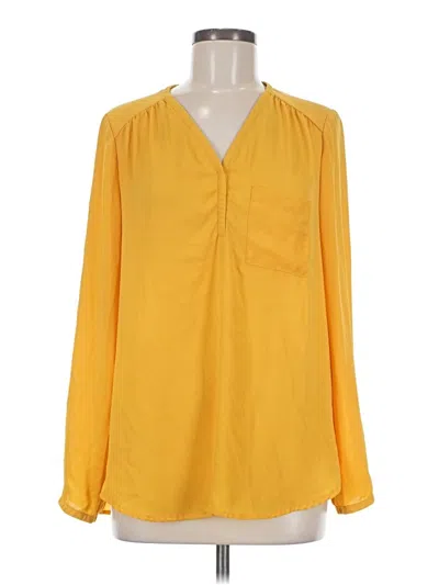 Pre-owned Pleione Long Sleeve Blouse In Yellow