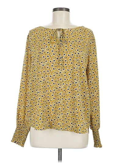 Pre-owned Pleione Long Sleeve Blouse In Yellow