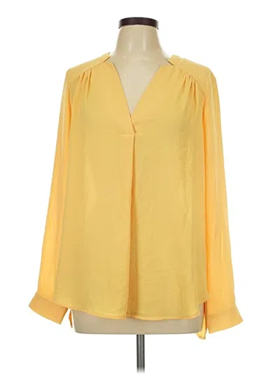 Pre-owned Pleione Long Sleeve Blouse In Yellow