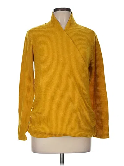Pre-owned Pleione Long Sleeve Blouse In Yellow