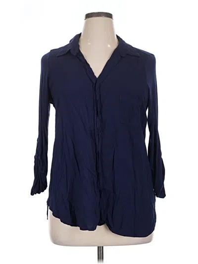 Pre-owned Pleione Long Sleeve Polo Shirt In Blue