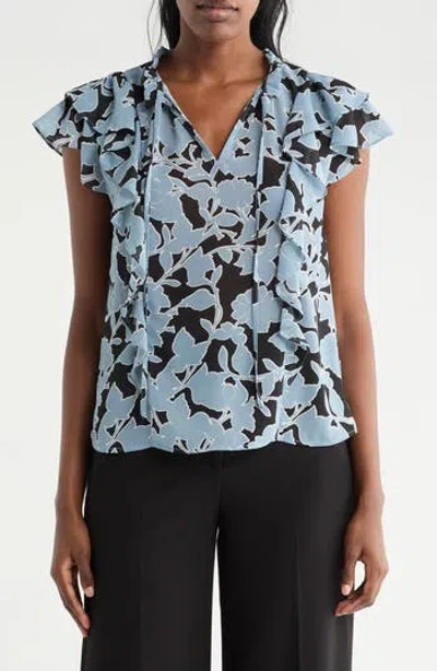 Pleione Ruffle Tie Neck Top