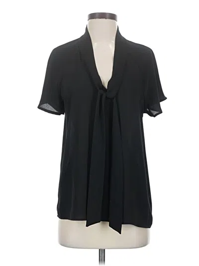 Pre-owned Pleione Short Sleeve Blouse In Black