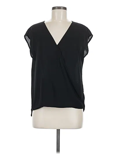 Pre-owned Pleione Short Sleeve Blouse In Black