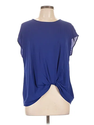 Pre-owned Pleione Short Sleeve Blouse In Blue