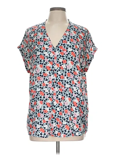 Pre-owned Pleione Short Sleeve Blouse In Blue