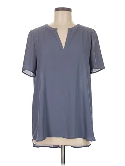 Pre-owned Pleione Short Sleeve Blouse In Gray