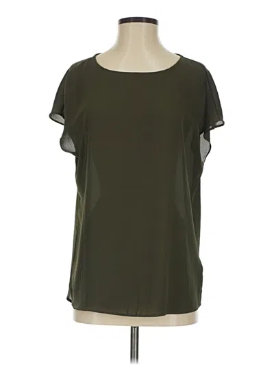 Pre-owned Pleione Short Sleeve Blouse In Green