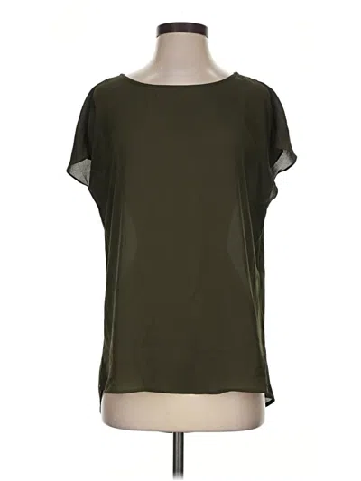 Pre-owned Pleione Short Sleeve Blouse In Green
