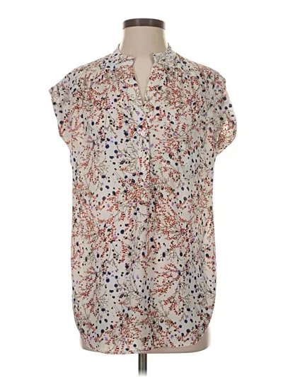 Pre-owned Pleione Short Sleeve Blouse In Ivory