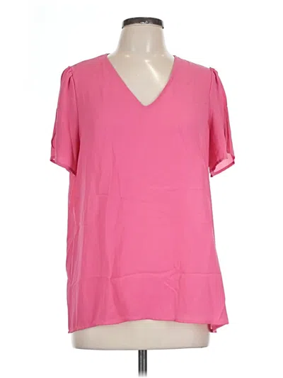 Pre-owned Pleione Short Sleeve Blouse In Pink