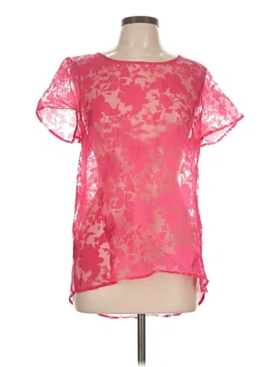 Pre-owned Pleione Short Sleeve Blouse In Pink