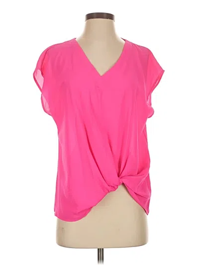 Pre-owned Pleione Short Sleeve Blouse In Pink