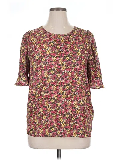 Pre-owned Pleione Short Sleeve Blouse In Pink