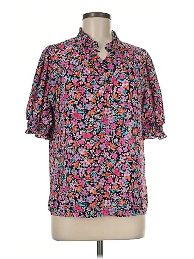 Pre-owned Pleione Short Sleeve Blouse In Pink