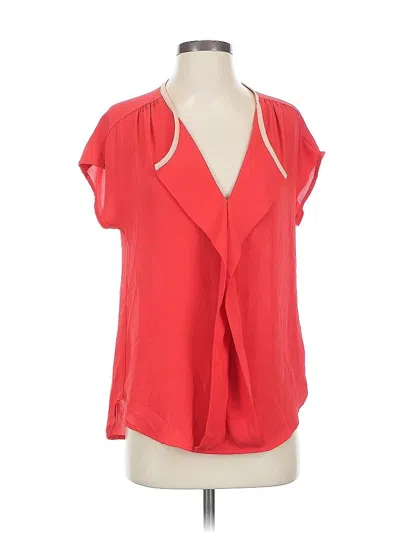 Pre-owned Pleione Short Sleeve Blouse In Red