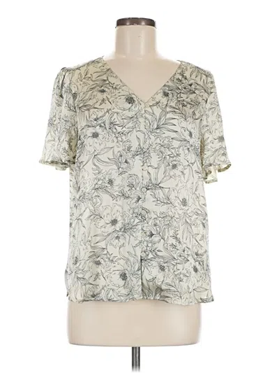 Pleione Short Sleeve Blouse In Silver