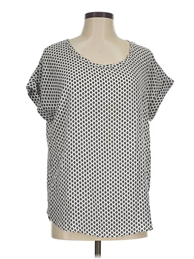 Pre-owned Pleione Short Sleeve Blouse In Silver