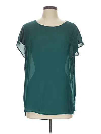 Pre-owned Pleione Short Sleeve Blouse In Teal