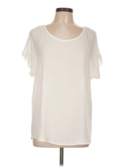 Pre-owned Pleione Short Sleeve Blouse In White