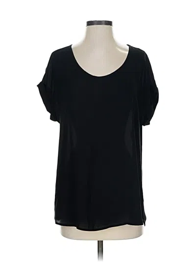 Pre-owned Pleione Short Sleeve Top Black Scoop Neck Tops