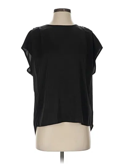 Pre-owned Pleione Short Sleeve Top Black Scoop Neck Tops