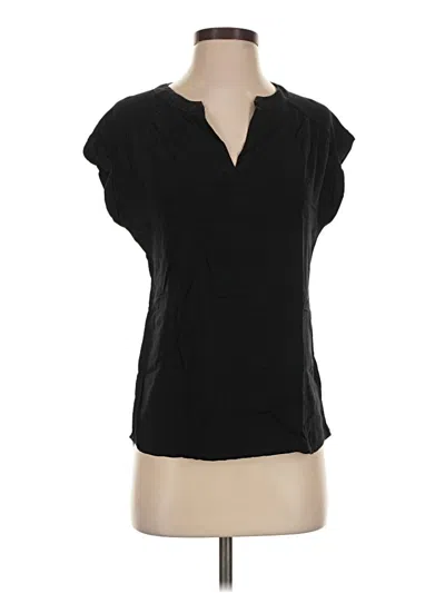Pre-owned Pleione Short Sleeve Top Black V-neck Tops