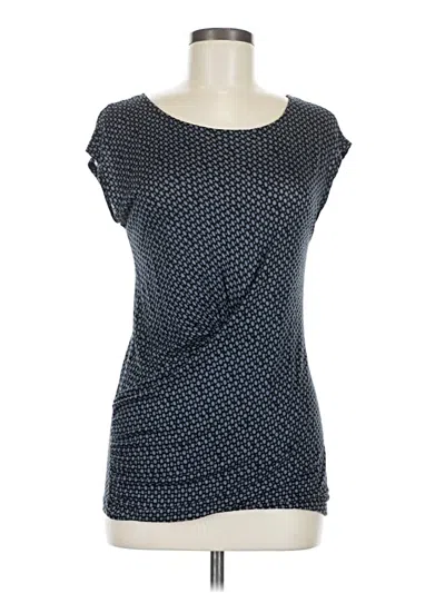 Pre-owned Pleione Short Sleeve Top Blue Scoop Neck Tops