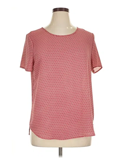 Pre-owned Pleione Short Sleeve Top Pink Crew Neck Tops