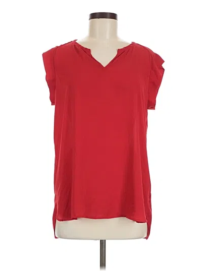 Pre-owned Pleione Short Sleeve Top Red V-neck Tops
