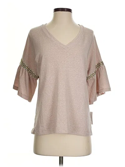 Pre-owned Pleione Short Sleeve T-shirt In Tan