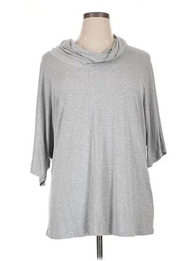 Pre-owned Pleione Short Sleeve Turtleneck In Silver