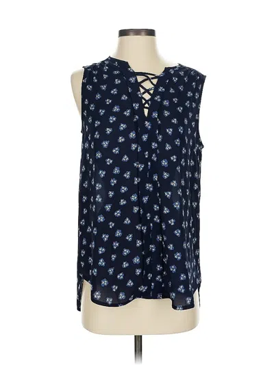 Pre-owned Pleione Sleeveless Blouse In Blue