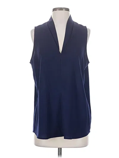 Pre-owned Pleione Sleeveless Blouse In Blue