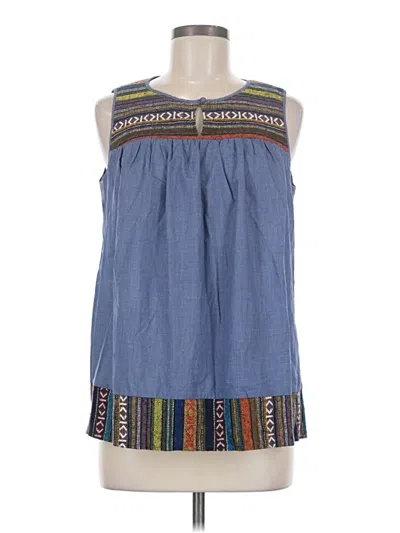 Pre-owned Pleione Sleeveless Blouse In Blue
