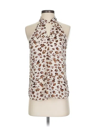 Pre-owned Pleione Sleeveless Blouse In Brown