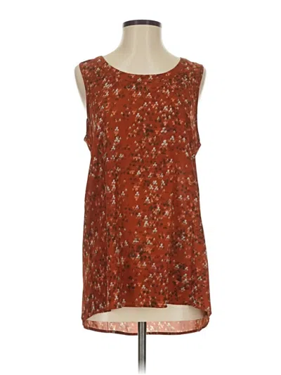 Pre-owned Pleione Sleeveless Blouse In Brown