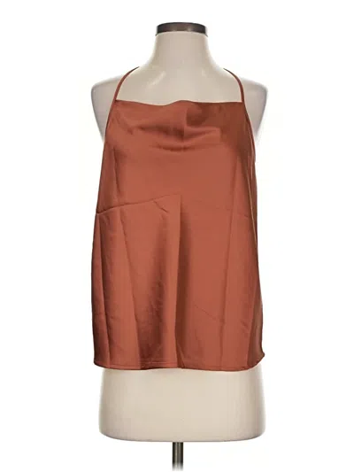Pre-owned Pleione Sleeveless Blouse In Brown