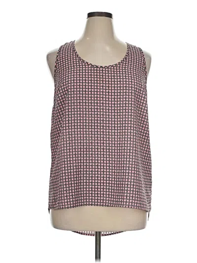Pre-owned Pleione Sleeveless Blouse In Burgundy