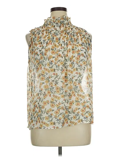 Pre-owned Pleione Sleeveless Blouse In Gold