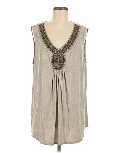 Pre-owned Pleione Sleeveless Blouse In Gray