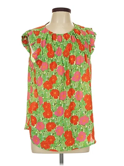 Pre-owned Pleione Sleeveless Blouse In Green