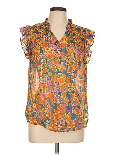 Pre-owned Pleione Sleeveless Blouse In Orange